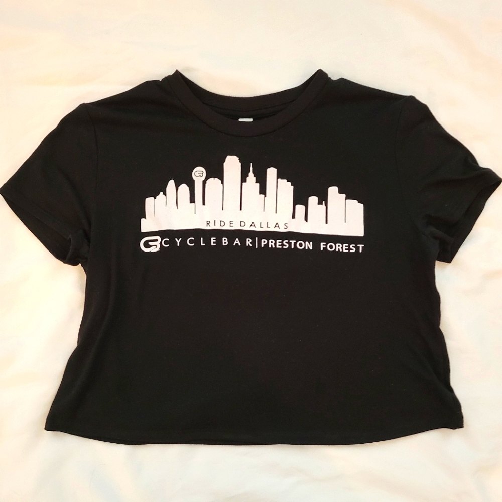 Cyclebar Ride Dallas Preston Forest Cropped Tee